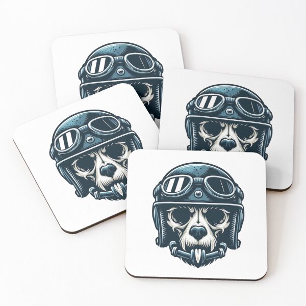 Item preview, Dog in helmet designed and sold by FLATVAC STICKER.