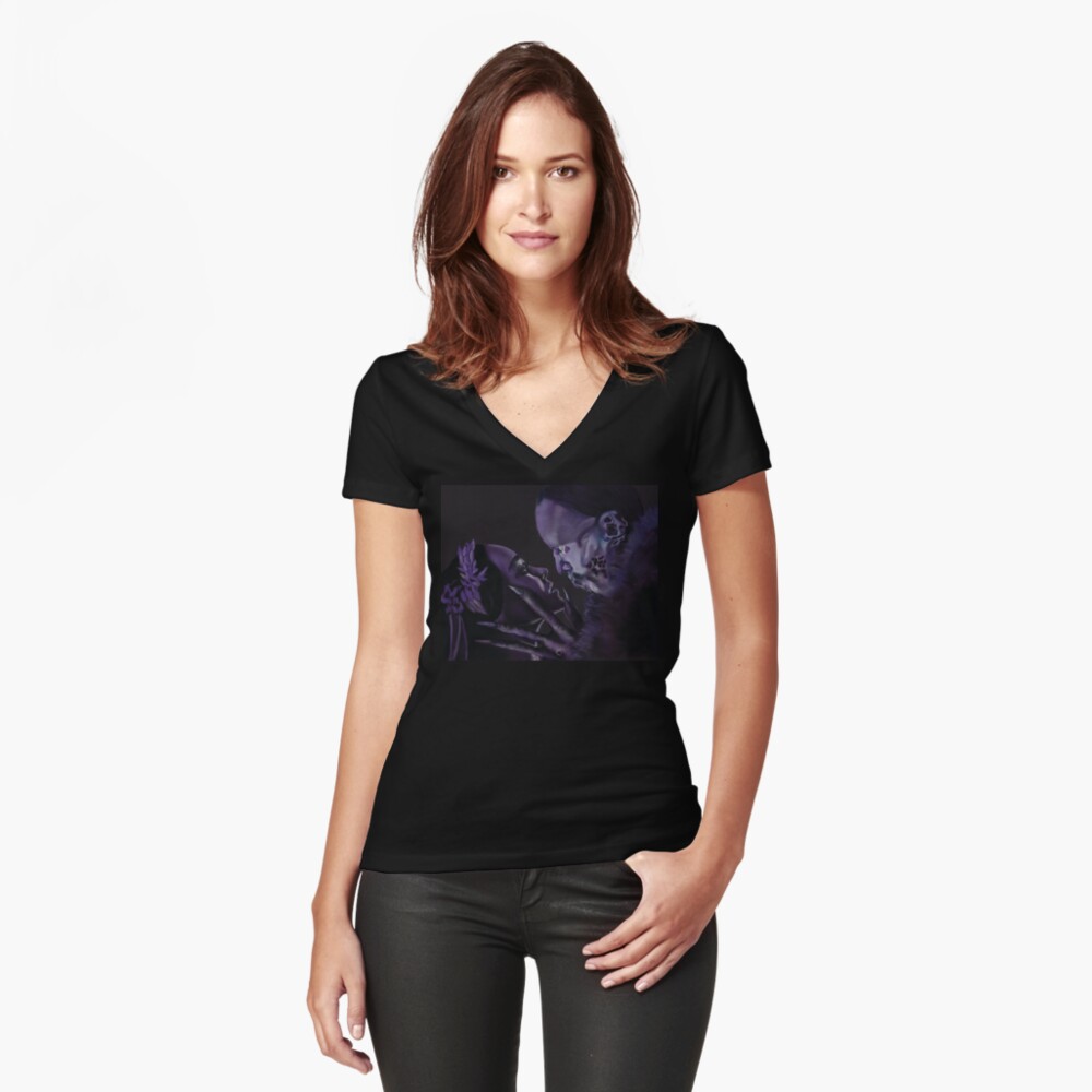 Item preview, Fitted V-Neck T-Shirt designed and sold by ChantalHandley-.