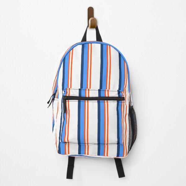 Item preview, Crisp Orange White and Blue Basic Stripe designed and sold by Sharon Schwalbe.