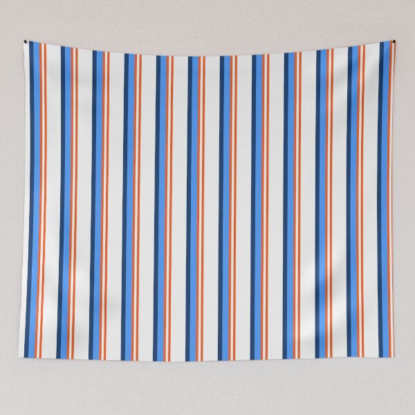Item preview, Crisp Orange White and Blue Basic Stripe designed and sold by Sharon Schwalbe.