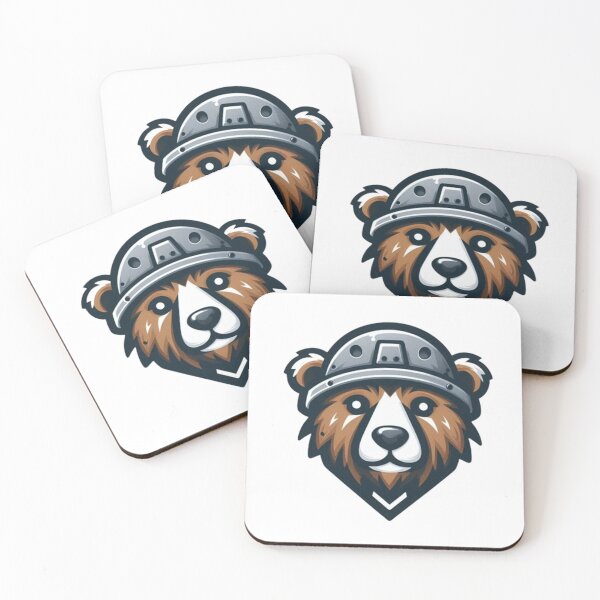 Item preview, Bear wearing a helmet designed and sold by FLATVAC STICKER.