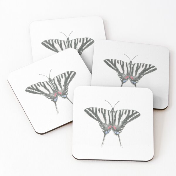 Item preview, Hand-drawn Zebra Swallowtail butterfly designed and sold by Ann Brantingham -- Nature Art.