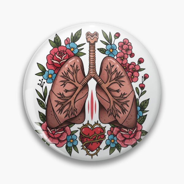 Item preview, Anatomy Lungs Neo-Traditional Tattoo Style Medicine Pathologists' Assistant designed and sold by LethallyBlonde.
