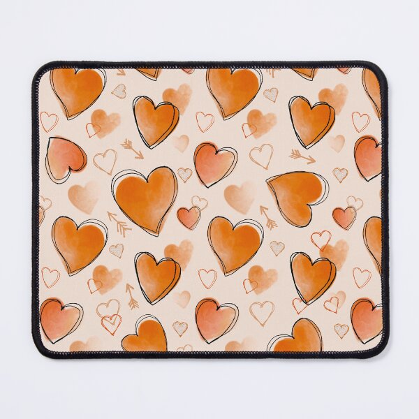 Item preview, Hearts - Orange on Cream designed and sold by Lynne Adams.