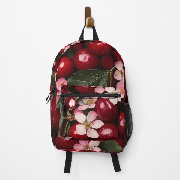 Item preview, Cherry Core Juicy Red Cherries and Pink Cherry Blossoms designed and sold by Gsallicat.