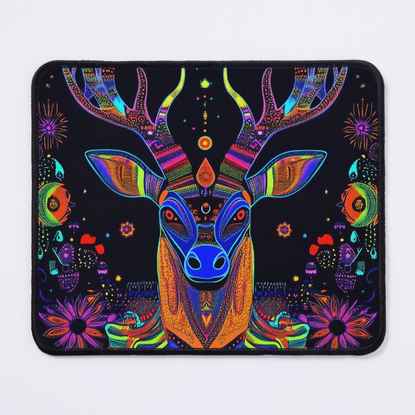 Item preview, Huichol Blue Deer – Mexican Psychedelic Visionary Art designed and sold by Mr.Psychedelia.