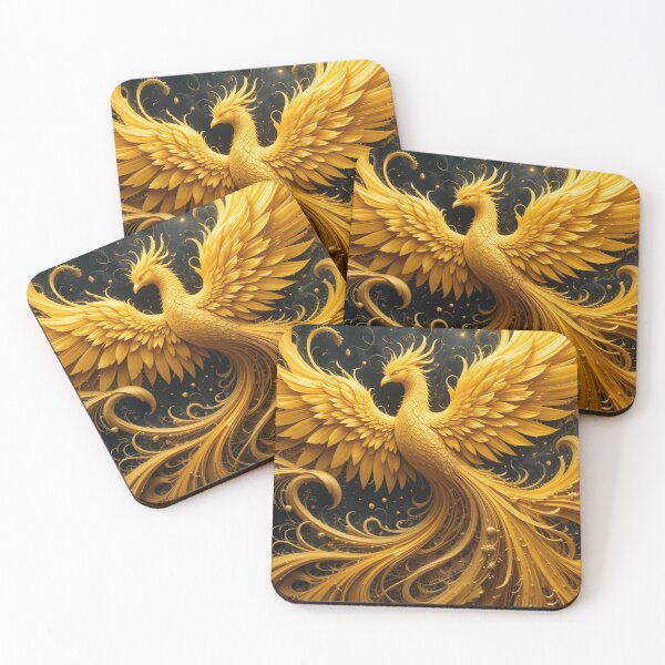 Item preview, Phoenix Gold: Swirling Feathers in Radiant Motion designed and sold by semenol.