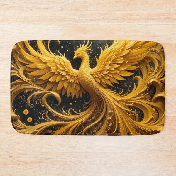 Item preview, Phoenix Gold: Swirling Feathers in Radiant Motion designed and sold by semenol.