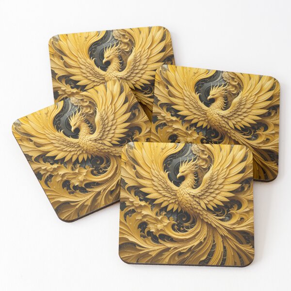 Item preview, Phoenix Gold: Swirling Feathers in Radiant Motion designed and sold by semenol.