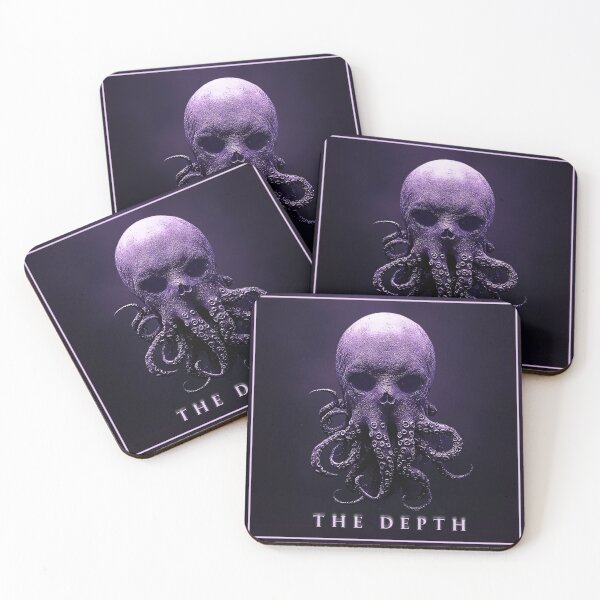 Item preview, The depth, the octopus, the skull, creepy octopus, deep web designed and sold by silent-violin.
