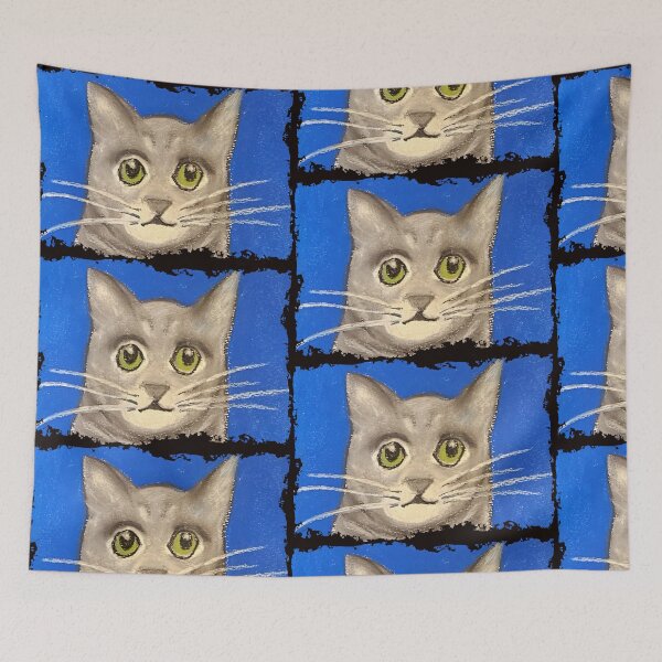 Item preview, Gray Tabby Cat (tattered version) designed and sold by ByToriKelley.