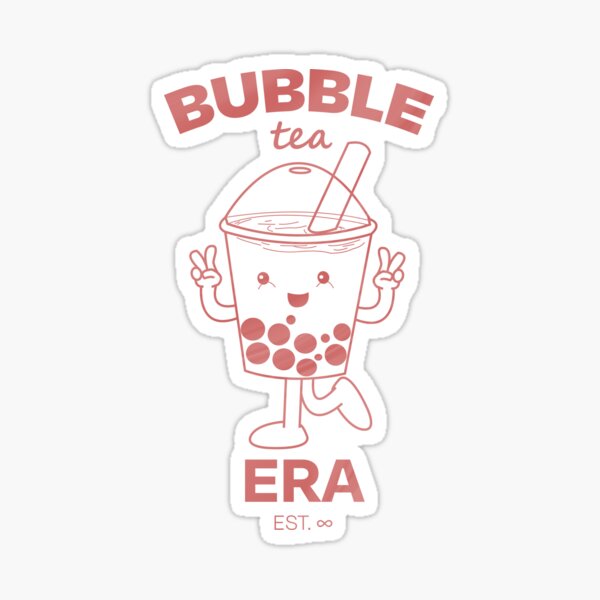 Vista previa del artículo con la obra «La era del té de burbujas», diseñado y vendido por Thoreal.