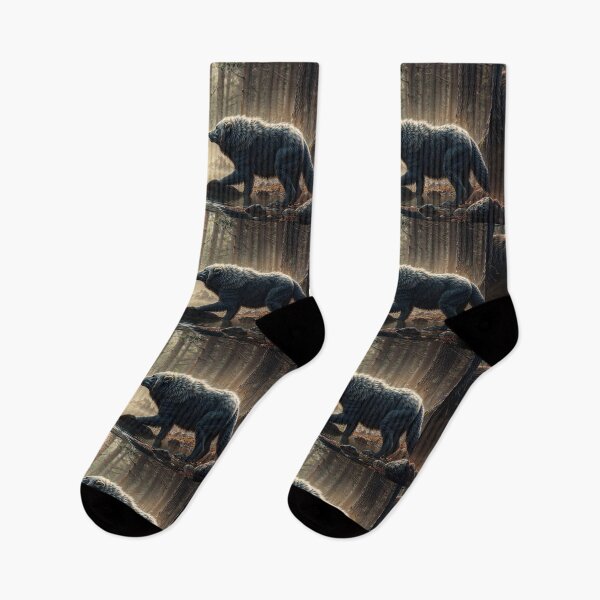 Item preview, Bear meets Wolf in a Forest designed and sold by Skye Ryan-Evans.