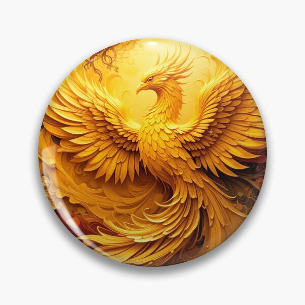 Artikelvorschau, Phoenix Gold: Wirbelnde Federn in strahlender Bewegung entworfen und verkauft von semenol.