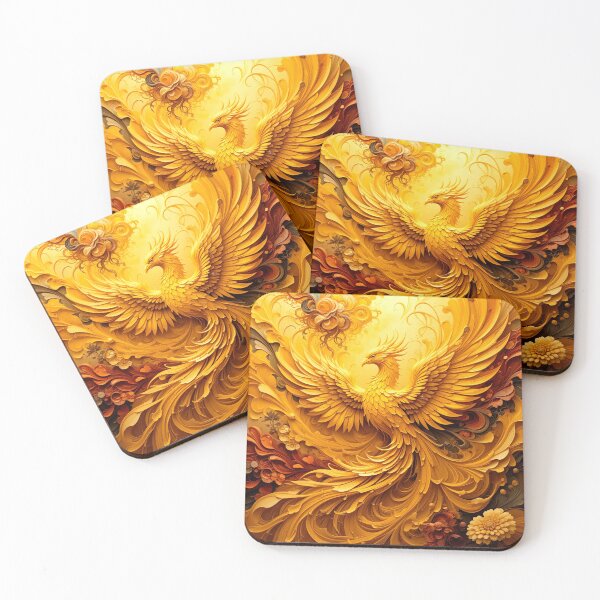 Item preview, Phoenix Gold: Swirling Feathers in Radiant Motion designed and sold by semenol.