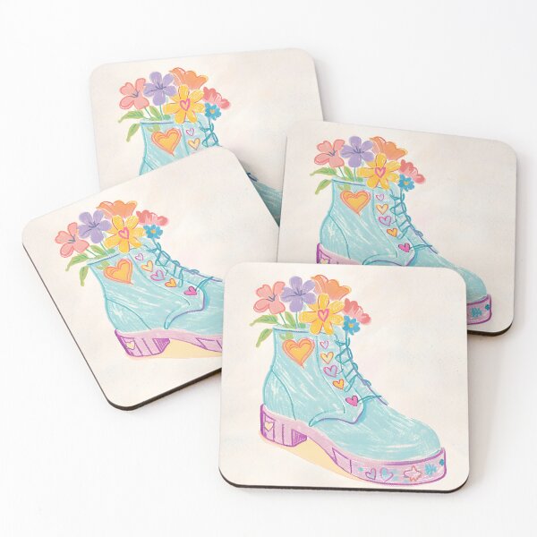 Item preview, Girly Blue Flower Boot designed and sold by LeetlBug.