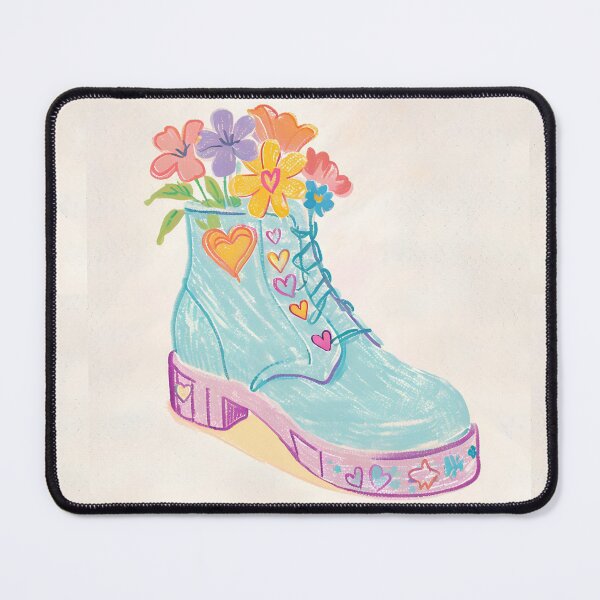 Item preview, Girly Blue Flower Boot designed and sold by LeetlBug.
