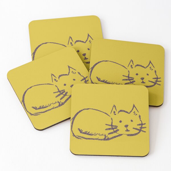 Item preview, Cat Loaf Mustard and Purple designed and sold by MagentaTwilight.