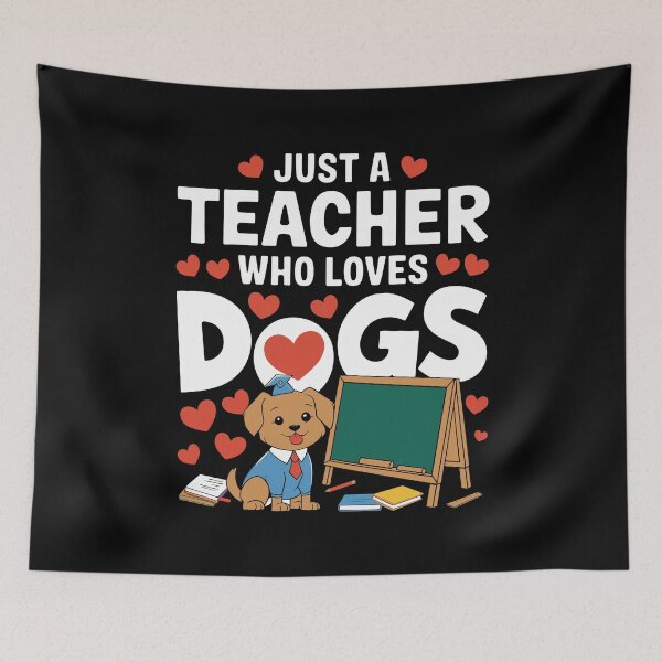 Item preview, Just A Teacher Who Loves Dogs - Cute Teacher Dog Design designed and sold by HanchiArt.