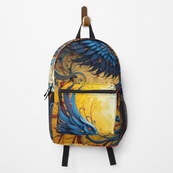 Item preview, Phoenix Whirl: Swirling Feathers in Blue, Red, and Gold designed and sold by semenol.