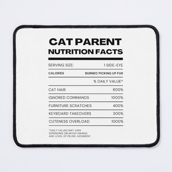 Item preview, Cat Parent Nutrition Facts - Animal Meme designed and sold by mimiscreativity.