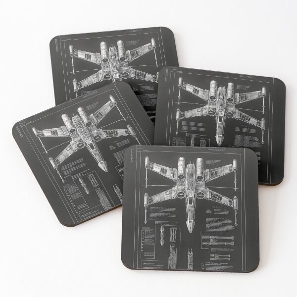 Item preview, X-Wing Blueprint – Star Wars Starfighter Schematic Fan Art designed and sold by SavinMercantile.