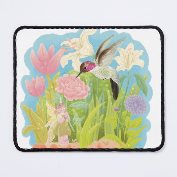 Item preview, peony fairy & hummingbird designed and sold by Ellora Elkalyn.