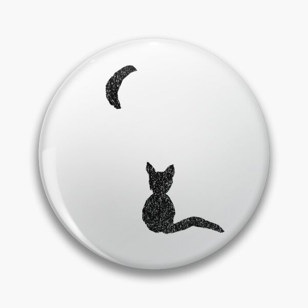 Item preview, Kitty with the Moon cut out black designed and sold by MagentaTwilight.