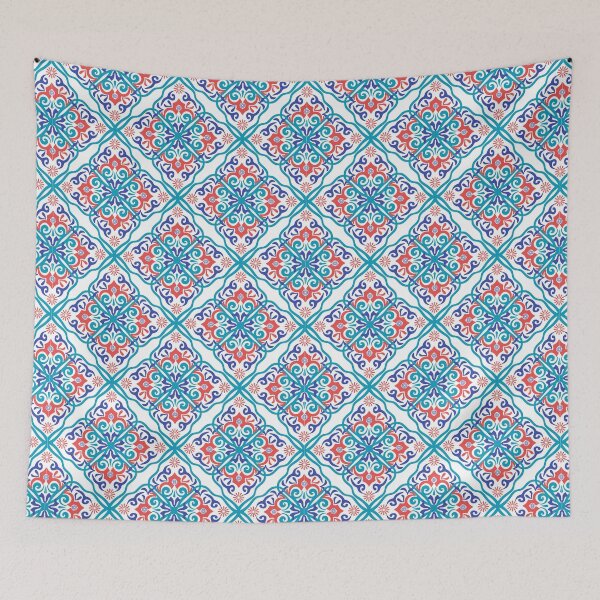 Item preview, Great damask Turkish tiles and Spanish pottery pattern. designed and sold by RIYA SIRI.