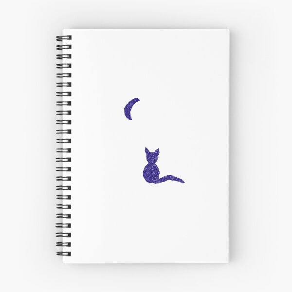 Item preview, Kitty with the Moon cut out blue designed and sold by MagentaTwilight.