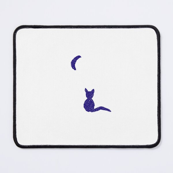 Item preview, Kitty with the Moon cut out blue designed and sold by MagentaTwilight.