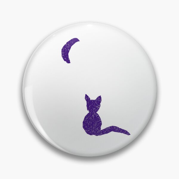 Item preview, Kitty with the Moon cut out purple designed and sold by MagentaTwilight.
