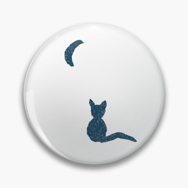 Item preview, Kitty with the Moon cut out dark teal designed and sold by MagentaTwilight.