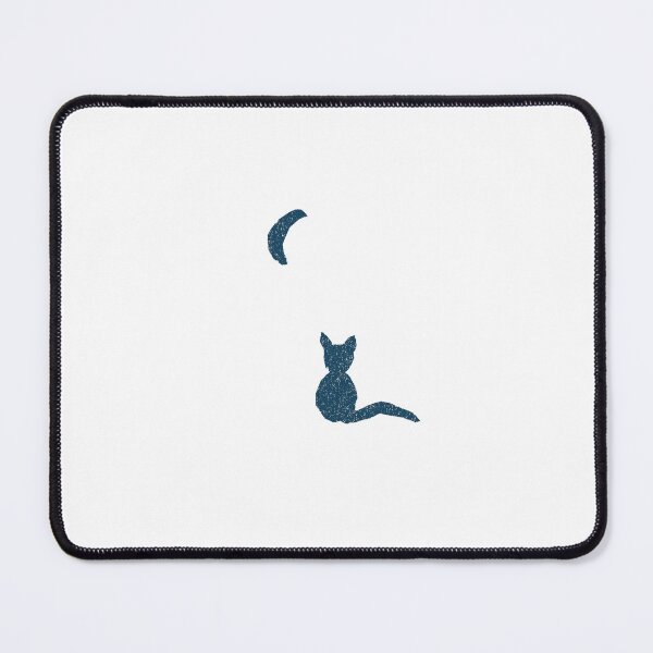 Item preview, Kitty with the Moon cut out dark teal designed and sold by MagentaTwilight.