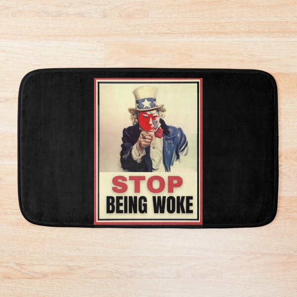 Item preview, Stop Being Woke Trump Uncle Sam designed and sold by Flirt-Teez.