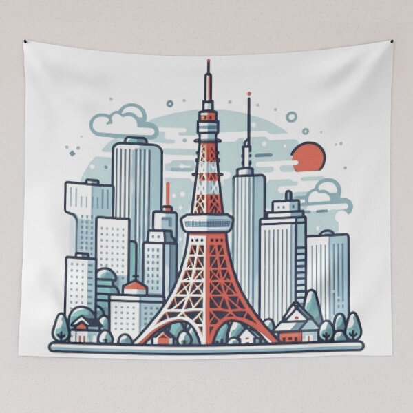 Item preview, Tokyo Tower designed and sold by FLATVAC STICKER.