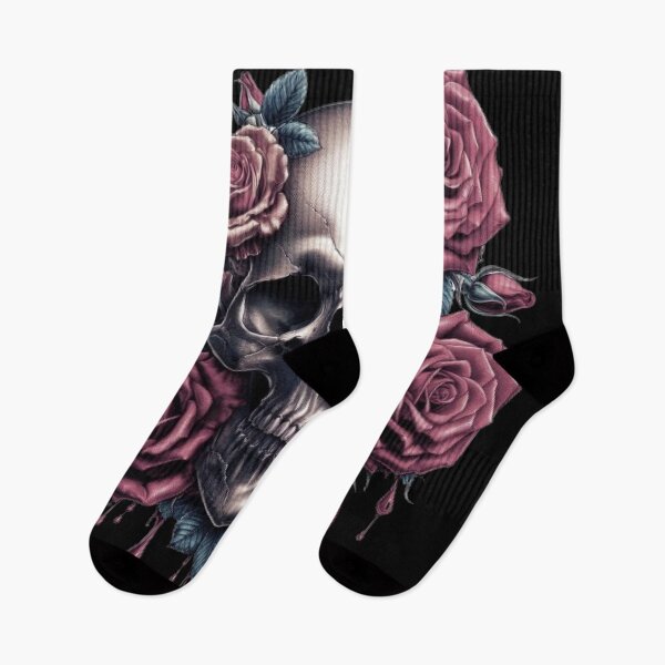 Item preview, Skull and Rose Flowers designed and sold by FLATVAC STICKER.