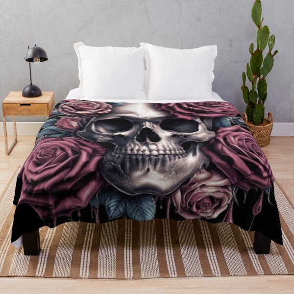 Item preview, Skull and Rose Flowers designed and sold by FLATVAC STICKER.