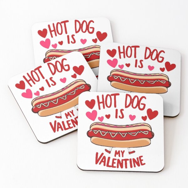 Item preview, Hot Dog is my valentine  designed and sold by ShopTwentyFour.