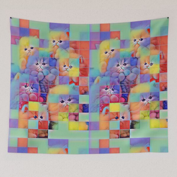 Item preview, Cuteness overloaded / Feline love designed and sold by Sonia dutta_art.