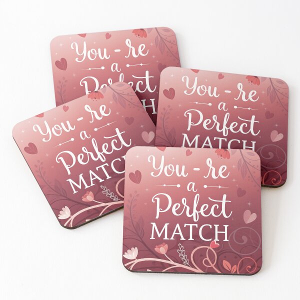 Item preview, You’re A Perfect Match, Love, True Love, Forever Love, Design designed and sold by PixelStoneDesign .