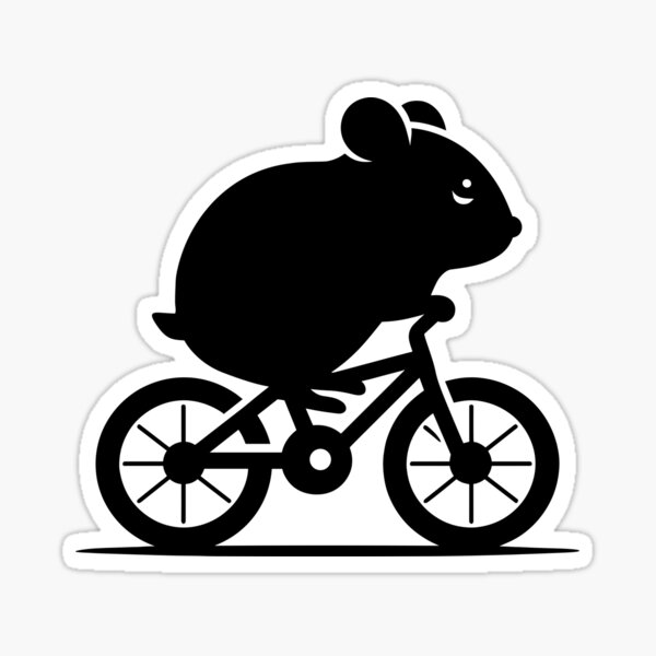 Item preview, Funny Hamster Riding a Bicycle designed and sold by theartfulaspie.