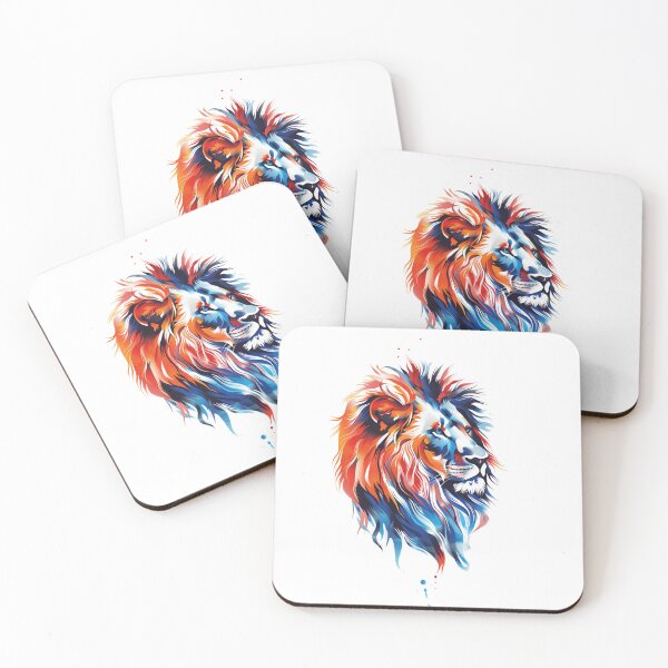 Item preview, Vibrant Abstract Lion in Fiery Colors designed and sold by palmyst.