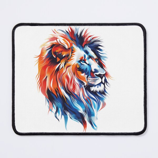Item preview, Vibrant Abstract Lion in Fiery Colors designed and sold by palmyst.