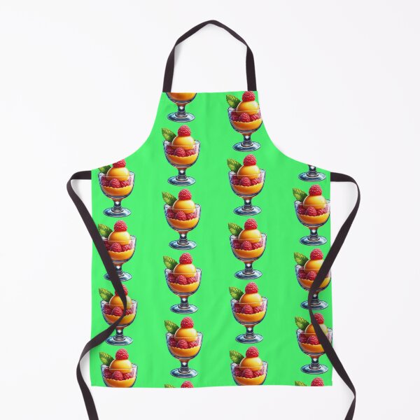 Item preview, Tropical Mango Sorbet with Fresh Raspberries and Mint Illustration designed and sold by strbpn.