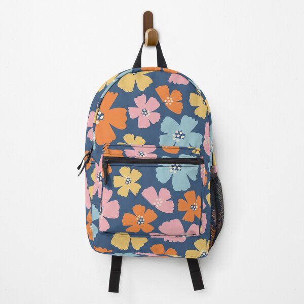 Aperçu de l'œuvre Motif floral coloré sur fond sombre créée et vendue par quickkdesign.