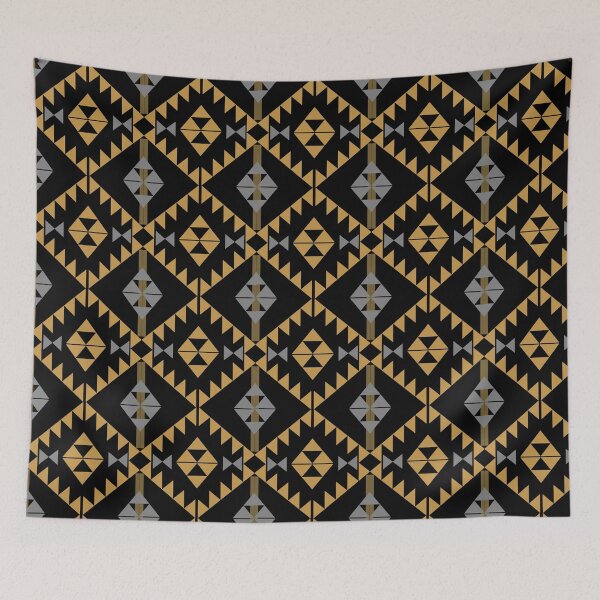 Item preview, Simple yellow and black native American or Navajo pattern. designed and sold by RIYA SIRI.