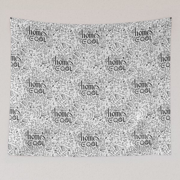 Item preview, Home's Cool Heart BW Pattern designed and sold by Art by Amy Herman.