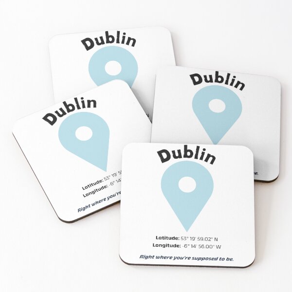 Item preview, Dublin Ireland Coordinates Minimalist Design designed and sold by Traloch O'Laoi.