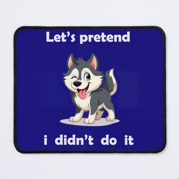 Item preview, Cartoon Siberian Husky Winking Let's Pretend designed and sold by Glenys Grob.
